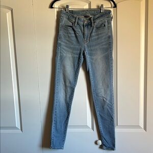 American Eagle Outfitters Women's Light Blue Skinny Jeans